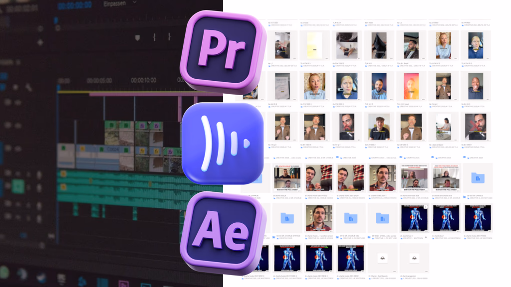 Editing team at work